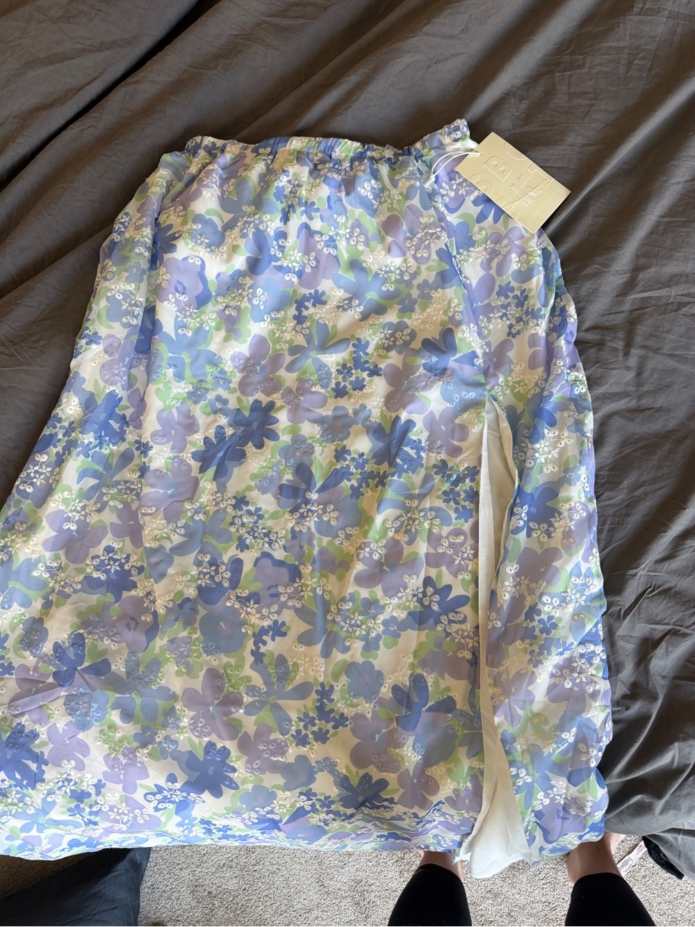Sabo Skirt Light Blue Floral Maxi Skirt and Top Set - Picture 4 of 5